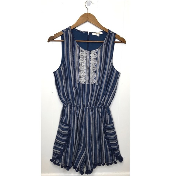 Andree | Bohemian Pom Fringe Embroidered Romper - Picture 2 of 11